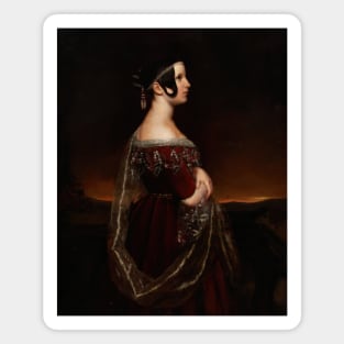 Portrait of a Lady with Pearls by Ary Scheffer Magnet